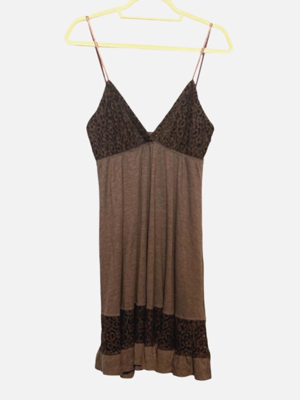 NWT Wendy Glez Chemise Slip Dress Lace Trim Size Large